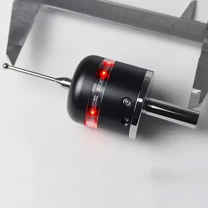 3D Touch Probe Edge Finder Trigger Finder,X Y Z Axis Measurement Centering Rod for Metals, Not Support the Detection of Insulation Materials and Insulating Spindle (Red light)