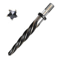 DKIBBITH 11/16" Bridge Construction Reamer Drill Bit, M2 HSS Taper Chucking Reamer for Steel Alloy Metal Wood Plastic, 1/2" Non-Slip Shank, 5-Spiral Flutes Car Reamer, to Align or Enlarge Holes, 17mm