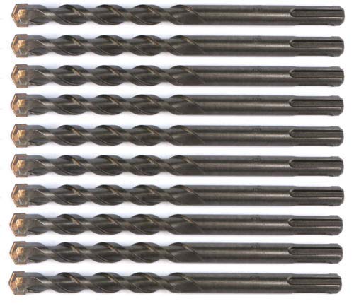 DrillForce 10pcs 7/16 inch x 6 inch SDS Plus Hammer Drill Bits, Rotary Hammer Drill Bits, Ideal for Drill Holes into Masonry, Concrete, Brick & Cinder Block.