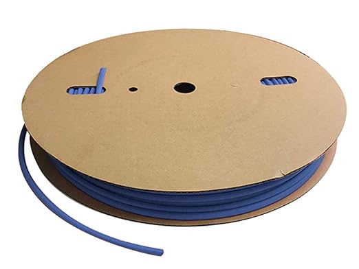 Kable Kontrol Heat Shrink Tubing - 3/64” Inch - 500' Ft Long, Blue Polyolefin - 2:1 Industrial Shrink Tube & Cable Sleeve for Electrical Wire Insulation