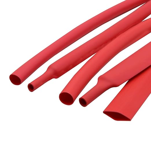 3/8'' Heat Shrink Tubing, 50 Ft 3:1 Dual Wall Heat Shrink tubing,Waterproof Shrink Wrap Tubing, Marine Grade Adhesive Lined Heat Shrink Tube for Wire Insulation,Red