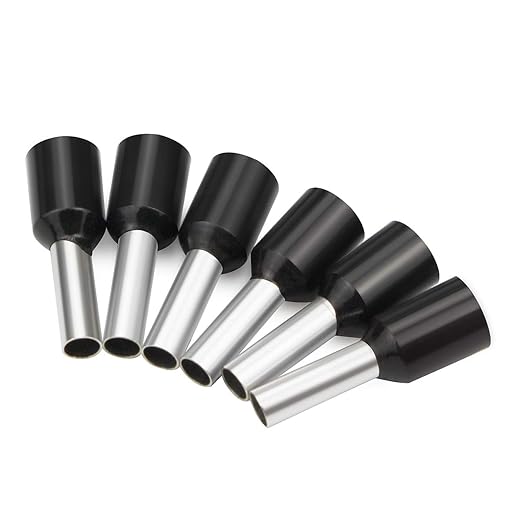 XHF 1000 PCS AWG 18/1.0mm² Wire Ferrules Insulated Copper Crimp Connectors, Crimp Pin Cord End Terminals Black