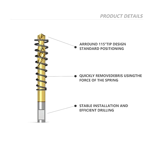 6PCS Pilot Drill Bits Set with Titanium -Plated, 1 Extra Spring and Wrench, Replacement Central Drill Bits for Hole Saw, Ideal for Steel, Metal etc.