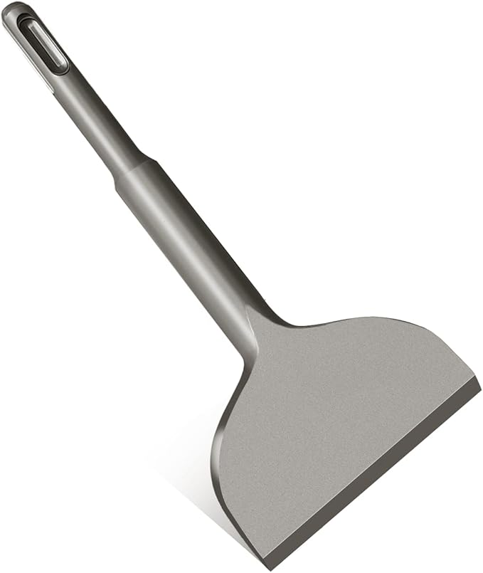 3-inch SDS Plus Chisel, Cranked Angled Bent Tile Removal Chisel for Tile, Laminate Floor, Wall Moldings, Compatible with SDS-Plus Tools (3" Wide ×6.5“ Long）