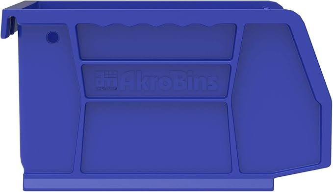 Akro-Mils 30210 AkroBins Plastic Hanging Stackable Storage Organizer Bin, 5-" x 4-" 3-", Blue, 24-Pack