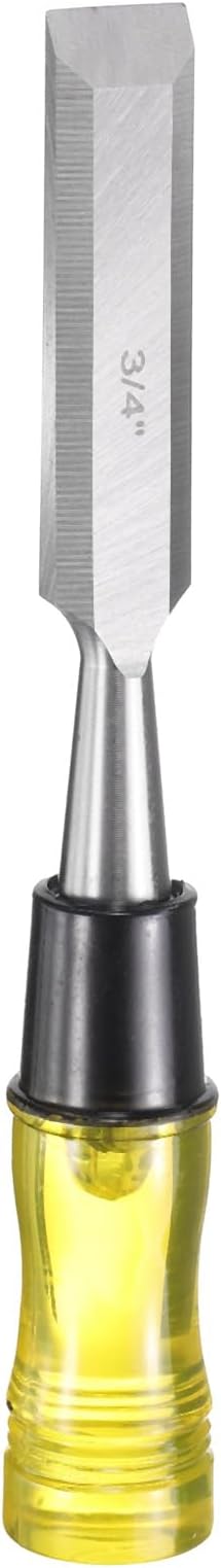 HARFINGTON Wood Chisel 3/4" CRV Steel Beveled Edge Blade PVC High Impact Handle Woodworking Hand Tools with Caps for Carving Furniture Making Carpentry Tools