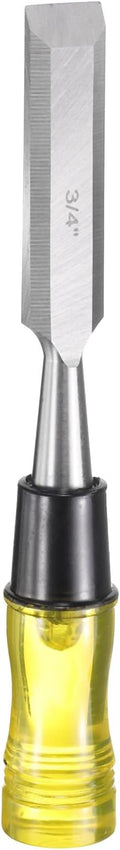 HARFINGTON Wood Chisel 3/4" CRV Steel Beveled Edge Blade PVC High Impact Handle Woodworking Hand Tools with Caps for Carving Furniture Making Carpentry Tools