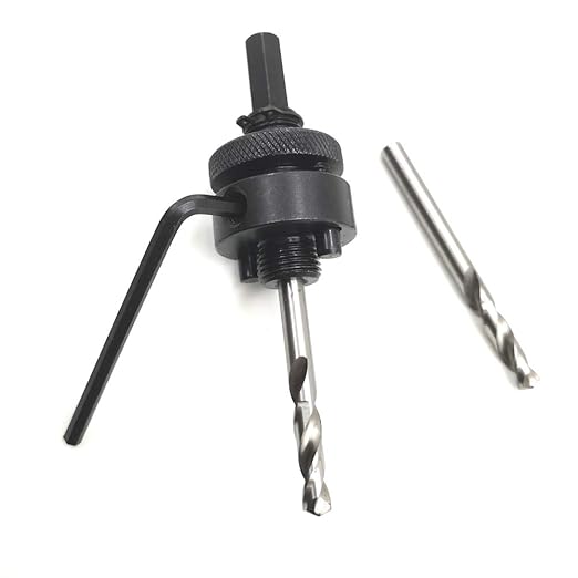Bi-Metal Hole Saw Arbor Mandrel 3/8" Hex Shank with High Grade Pilot Drill bit