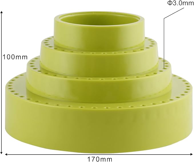 DZQ Rotating Bur Holder 116 Holes,Rotary Tool Holder 1/8"Diameter,Mandrel Drill Holder 360 Degree Rotating,for Drill Home and Garage Tool Accessories(Light Green)