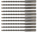 DrillForce 10pcs 1/4 inch x 6 inch SDS Plus Hammer Drill Bits, Rotary Hammer Drill Bits, Ideal for Drill Holes into Masonry, Concrete, Brick & Cinder Block.