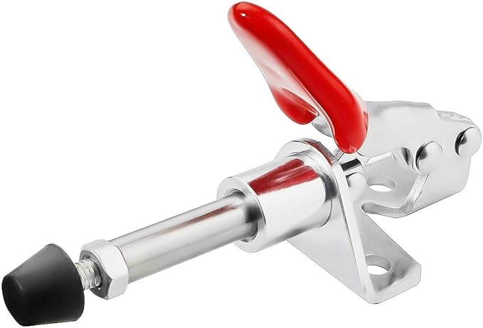 Toggle Clamp KangTeer 4pcs Capacity 45Kg/99Lbs 16mm Plunger Stroke Antislip Push Pull Toggle Clamp 301AM 4 Piece