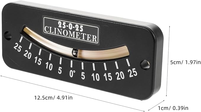 GLEAVI Angle Leveler Sailing Level and Angle Finder Angle Measuring Tool Professional Level Protractor Small Angle Finder Instruments and Indicators Angle Gauge Black Plastic