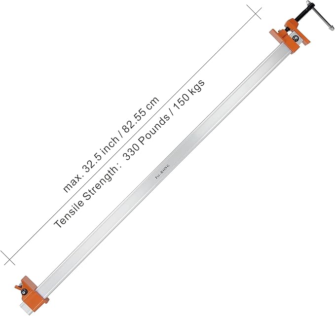 FEIRONG 36-inches Bar Clamps with 2-Pack, 330LB Load Limit with Built-in Ruler, 90° Angled Jaws for DIY Projects & Cabinet Installation