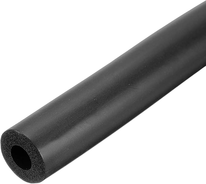 uxcell Pipe Insulation Tube Foam, 1/2" ID x 5/16" Thick x 1.64ft Foam Pipe Cover Non-Slip Hollow Tubing Guitar Air Conditioner Stand Fitness Equipment Handles, Black
