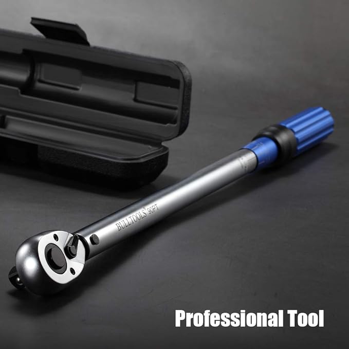 1/2-inch Drive Click Torque Wrench Set Dual-Direction Adjustable 90-tooth Torque Wrench with Buckle（25-250ft.lb / 33.75-337.5Nm）