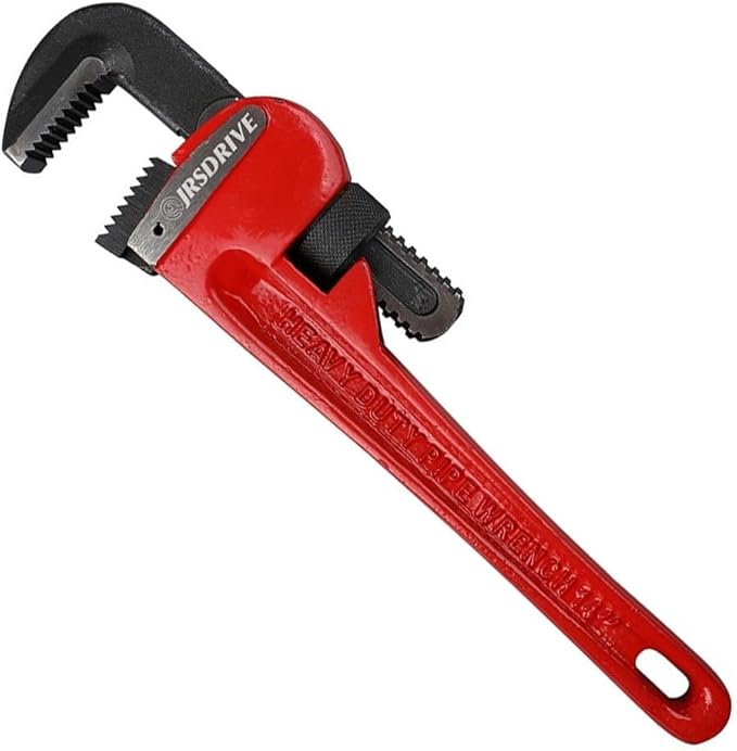 1 Piece Pipe Wrench 8 inch Heavy Duty Adjustable Plumbing Wrench Construction & Heavy-Duty Applications for Industrial & Professional Use E-2049