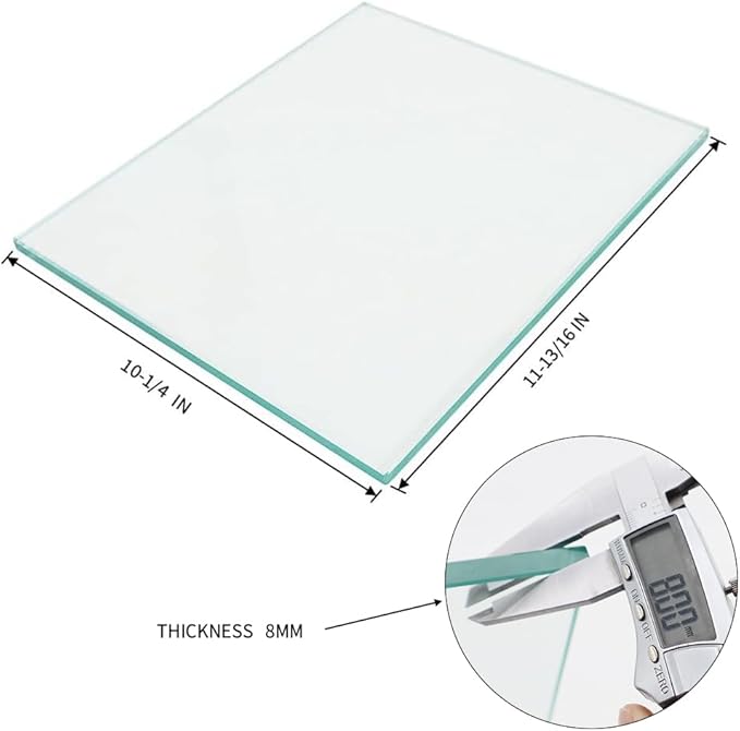 SCOTTCHEN Dead Flat Float Plate Glass for Scary Sharp Sharpening System 10-1/4in W x 11-13/16in L x 8mm T -1pcs