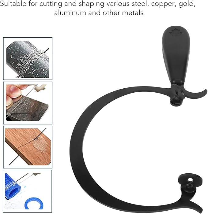 Jewelers Saw Frame, Alloy Curved Coping Saw Frame with Black Handle Handicraft Tools for Decoration, Hobby, Craft Processing, Jewelry Stores