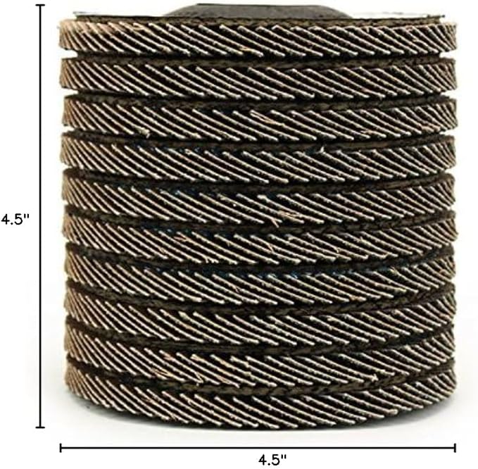 BHA Grinding and Sanding Flap Discs T27, 4-1/2" x 7/8", 60 Grit - 10 Pack