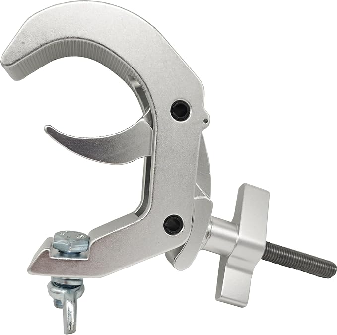 Stage Light Clamp 1.88-3.14Inch Heavy Duty 440lb Truss Hook Quick Rig Aluminum lighting C-Clamp Fit OD 48-80mm of Pipes for DJ Projector Par Spot Lights Moving Head