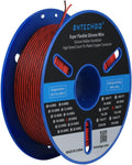 BNTECHGO 20 Gauge Flexible 2 Conductor Parallel Silicone Wire Spool Red Black High Resistant 200 deg C 600V for Single Color LED Strip Extension Cable Cord,Model,500ft Stranded Tinned Copper Wire