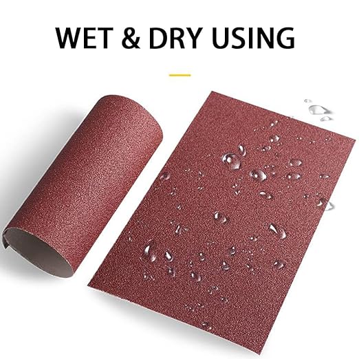 Ready-to-wrap Ready-to-Cut 4 inch Wide by 6.56 feet Long x 5pcs Abrasive Sand Paper Rolls 60grid 80grid 120grid 180grid 240grid (320.400.600.800.1000grid)