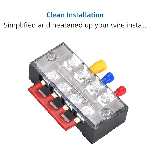 73Pcs(6Sets) Terminal Block Set, 6Pcs 4 Positions 600V 25A Dual Row Screw Terminal Strip Block + 6Pcs Pre-Insulated Terminals Barrier Strip + 60Pcs Insulated Fork Wire Connector by CGele…