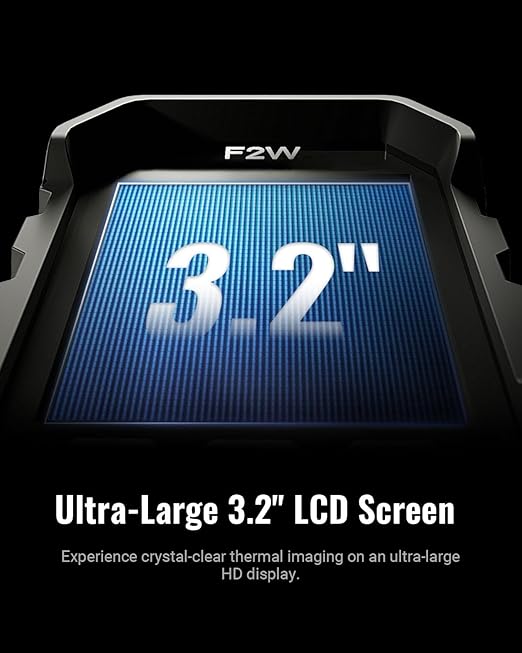 F2W Thermal Camera 256x192 IR Resolution, 640x480 Super Resolution Thermal Imaging Camera with IntellFault Intelligent Scene,3.2" Screen,25Hz,-4°F to 1022°F,App Image Transfer & PC Analysis, Case