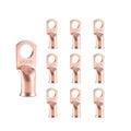 10pcs 2/0 AWG-1/2”(M12) Ring Terminals 00 Gauge Copper Wire Lugs Battery Cable Ends Heavy Duty Battery Cable Terminal Connectors