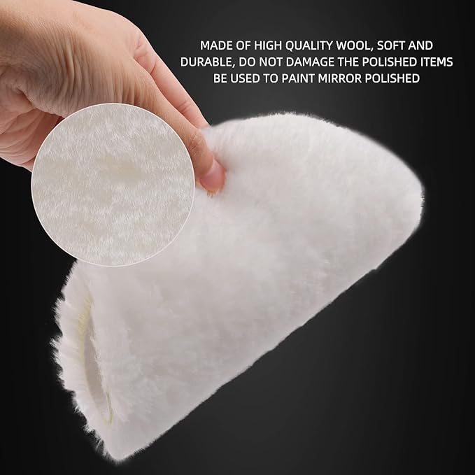 Buffing Polishing Pads, 7Pc 7.5 Inch Face for 7Inch 180mm Backing Plate Compound Buffing Sponge Pads Cutting Polishing Pad Kit for Car Buffer Polisher