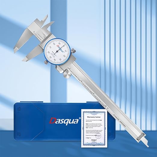 Dasqua Dial Caliper 6 inch Measuring Tool,Professional High Precision Caliper,Double Shock-Proof for Machinists,Laboratory,Accuracy ±0.001"