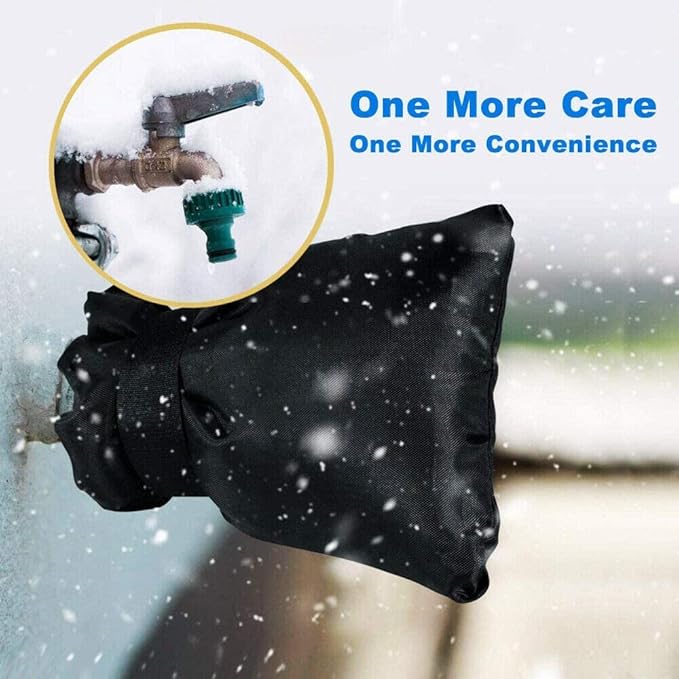 12Pack Outdoor Faucet Covers for Winter - 6.7"W x 8.3"H Hose Bib Covers for Winter Freeze Protection with Reflective strips Outside Spigot Pipe Reusable Waterproof Insulated backflow Cover,Black
