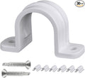 30 Pcs Conduit Pipe Strap Clamps,SCH 1/2 in (20 MM), Two Hole Plastic Pipe Clips Non-Metallic Conduit Pipe Conduit Clamps PVC Conduit Clamps