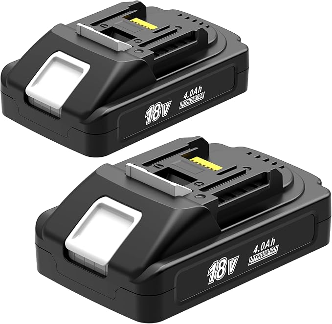 2 Pack 4000 mAh 18 Volt Battery Replace for Makita 18V Lithium Ion Battery BL1840B BL1815 BL1850B BL1860B, Compatible with makita 18v Charger and Cordless Power Tools