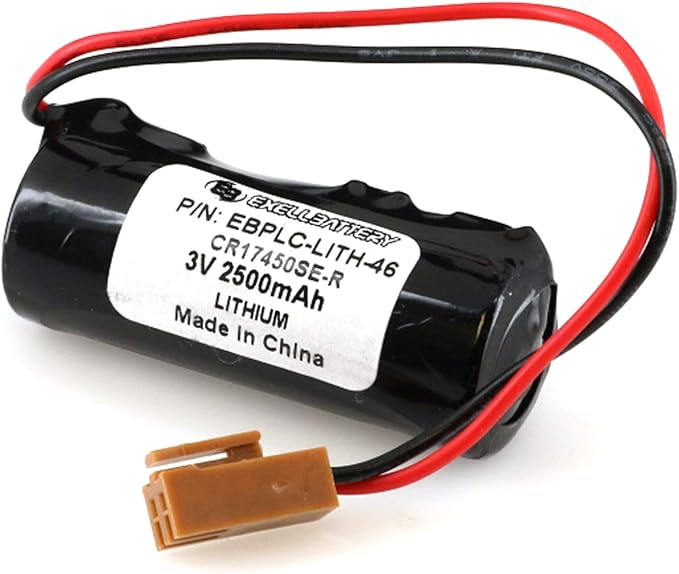 (5-Pack) Exell 3V PLC Lithium Computer Backup Batteries, Replaces A55DELTA, LIT5110, Leblonde CR17450E-R, Leblonde CR17450E-RL, Leblonde Model 77 CNC Router, Newark 25C3891