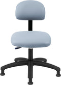 Chair Master FSS Series Square seat Medium (19"-27") seat Height Chair. Vinyl-for Office, Garage, Desk, Shop, Computer, Doctor, Medical, Easy to Clean! NO Footring (Gray, Medium, Glides)