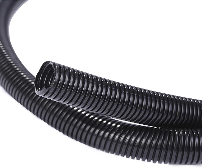 Alex Tech 50ft - 3/4 inch Split Wire Loom Tubing - Black