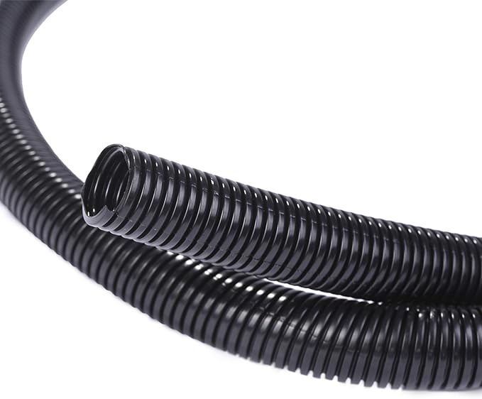 Alex Tech 25ft - 3/8 inch Split Wire Loom Tubing - Black