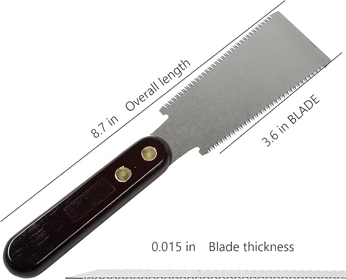 Woodworking Saw MINI Ryoba Double Edge Flush cut, Japanese Pull Saw for Woodworking and Wood Craftsmanship, (Ryoba Double Edge)