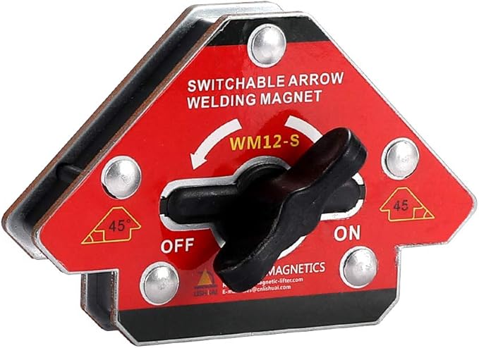 LISHUAI Unique Design On/Off Switch Strong Neodymium Arrow Welding Magnet/Magnetic Angle Welding Clamp 45 90 135 Degrees 55 LBS