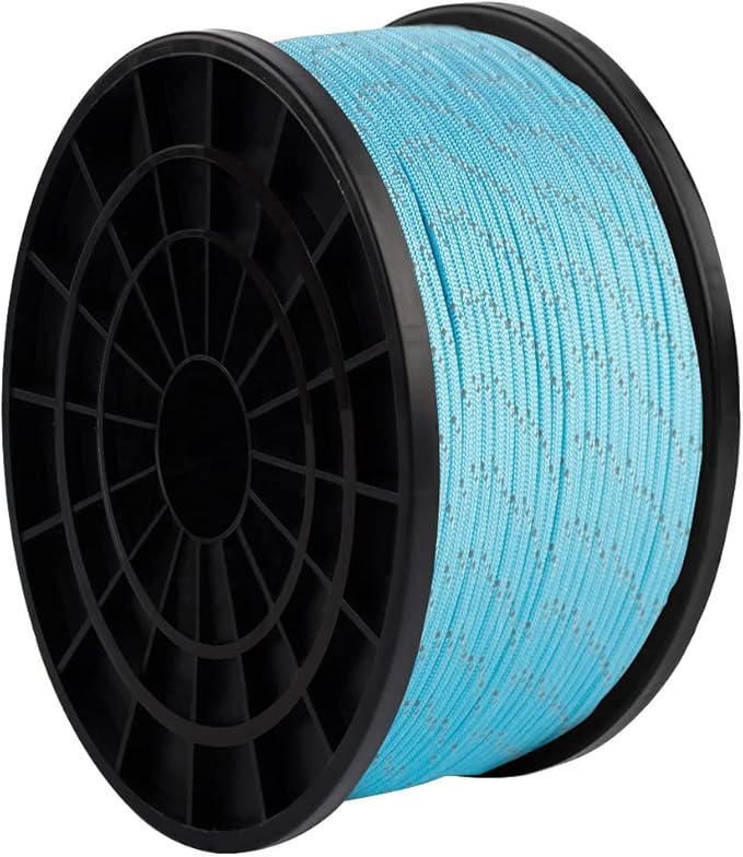 HERCULES Type III Paracord 550 Paracord Rope Parachute Cord, 100' Reflective for Camping Cord, Survival Rope