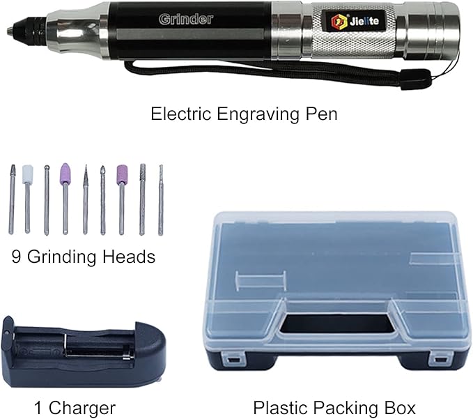 Engraving Pen Portable Electric Engraving Tool Kit, Rechargeable Engraver Machine for Metal Glass Wood Leather Jewellery Carving Drilling Lettering