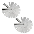 2 Pcs 32 Blades Stainless Steel Feeler Gauge for Valves 0.0008-0.04" (0.02-1.00mm) Universal Standard SAE and Metric Offset Valve Thickness Gauge for Spark Plug Piston Measuring Gap Width Thickness