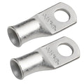 SELTERM 2pcs 2 AWG 5/16" Stud Tinned Copper Wire Lugs, Battery Lugs, Ring Terminals, Battery Cable Ends, 2 Gauge Ring Terminal Connectors, UL Marine Grade Electrical Battery Terminal Connectors