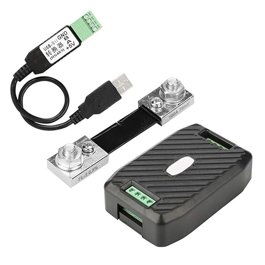 Oumefar DC Voltage Current Power Energy Consumption Meter Communication Module High Precision Power Analyzer with Voltage Measuring Range 0.05-300V (PZEM-017+100A+USB)