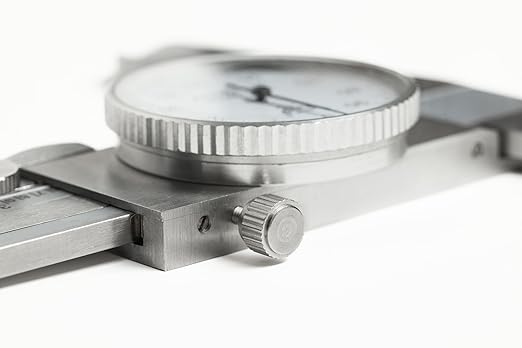 PEC Dial Caliper 0-12 Inch, Stainless Steel Precision Measuring Tool with Shock-Proof Dial, High Accuracy ±0.001"