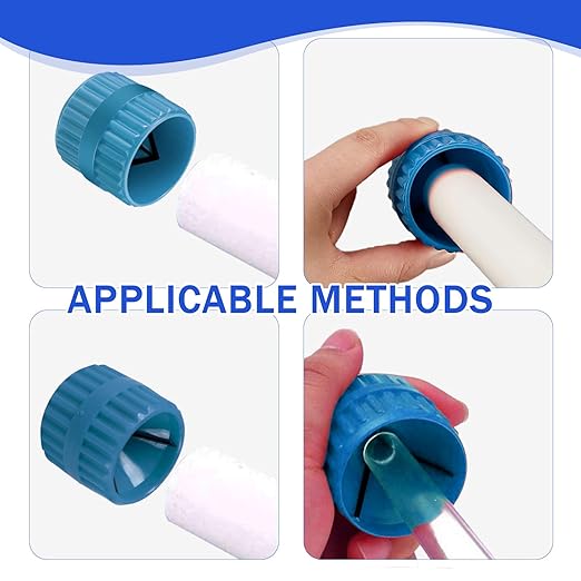 Pipe and Tubing Reamer Inner-Outer Copper Reamer Pipe Deburring Tool Alloy Steel Tubing Chamfer Tool for PVC/Ppr/Copper/Brass/Aluminum Tubes (Blue)