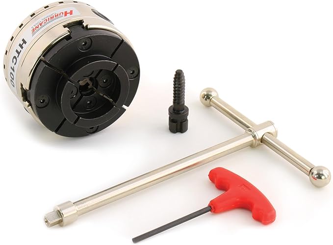 HTC100, 4" Four Jaw Woodturning Chuck Kit, with 1 1/2"x 8 TPI Insert and Dovetail Jaws, for Wood Lathes