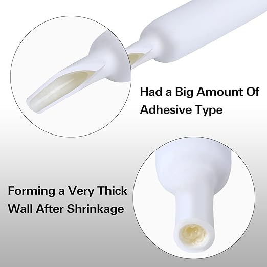 XHF 1-1/2 Inch 3:1 Waterproof White Heat Shrink Tubing 4 Ft Marine Grade Wire Cable Adhesive Lined Tube Insulation Seal Against Moisture Corrosion and Air Leakage