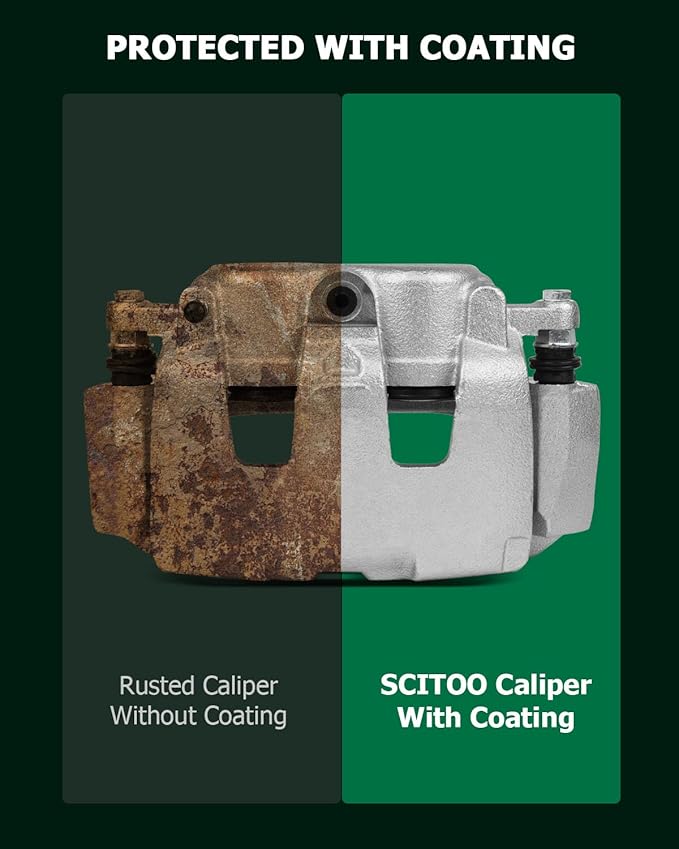 SCITOO Front Left Brake Caliper With Bracket 18B5009 Compatible For Dodge Dakota 2005-2008 For Dodge Ram 1500 2006-2008 For Mitsubishi Raider 2006-2009